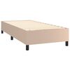 vidaXL Cama box spring colchón LED cuero sintético capuchino 100x200cm