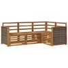 vidaXL Conjunto de sof&aacute;s de exterior 4 uds. Poli&eacute;ster