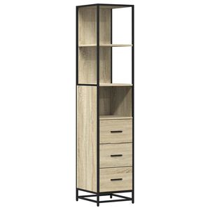 vidaXL Armario de ba&ntilde;o madera contrachapada roble sonoma 35x37,5x166cm
