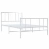 vidaXL Estructura cama sin colchón con estribo metal blanco 75x190 cm