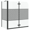 vidaXL Enclosure para ba&ntilde;o Geom&eacute;trico Manual Negro 120 x 67 x 129 cm