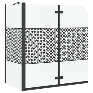 vidaXL Enclosure para ba&ntilde;o Geom&eacute;trico Manual Negro 120 x 67 x 129 cm