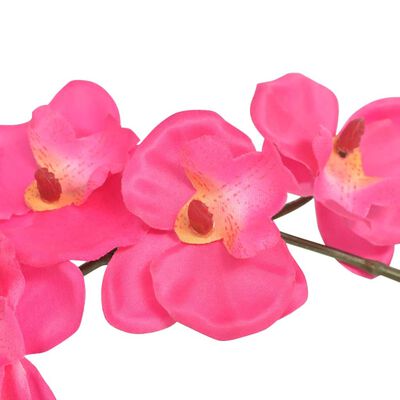 vidaXL Planta artificial orquídea con macetero 30 cm roja
