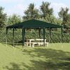vidaXL Carpa de Fiesta Verde y blanco 400 x 400 x 266 cm