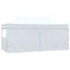 vidaXL Carpa plegable profesional con 4 paredes acero blanco 3x6 m