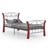 vidaXL Estructura de cama sin colch&oacute;n metal negro 90x200 cm