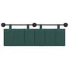 vidaXL Cabecera Colgante Rayado Verde oscuro 150 x 55 x 5 cm tela
