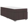 vidaXL Estructura de cama con colch&oacute;n Marr&oacute;n Oscuro 100 x 200 cm tela