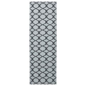 vidaXL Pasillo de alfombra ORIZ 1150 gsm Patr&oacute;n de malla negra