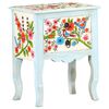 vidaXL Mesita de noche pintada a mano madera maciza mango 40x30x50 cm