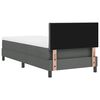 vidaXL Cama tipo Box Spring con colch&oacute;n Gris oscuro 90 x 200 cm tela