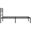 vidaXL Estructura cama sin colchón con cabecero metal negro 90x190 cm