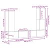 vidaXL Conjunto de mueble de TV 4 pcs Roble Negro Madera de ingenier&iacute;a