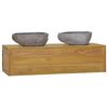 vidaXL Armario de ba&ntilde;o de pared madera maciza de teca 110x45x30 cm