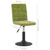 vidaXL Sillas de comedor giratorias 6 unidades terciopelo verde claro