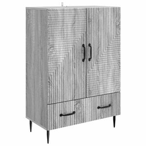 vidaXL Aparador Gris Sonoma 66 x 34,5 x 95 cm Madera de Ingenier&iacute;a