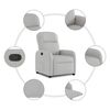 vidaXL Sill&oacute;n reclinable de tela gris nube