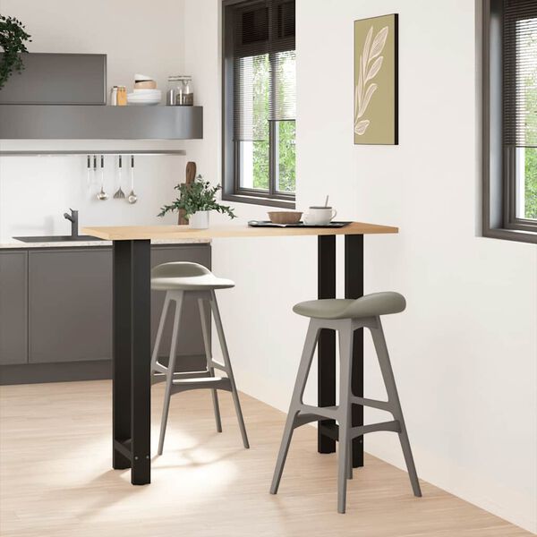 vidaXL Patas para mesa de bar negras (2 unidades, 50 x 110-111 cm, acero)