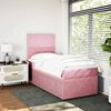vidaXL Cama box spring con colch&oacute;n terciopelo rosa 100x200 cm