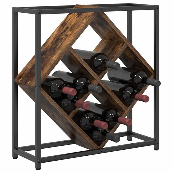 vidaXL Estante de Vino Roble ahumado 51 x 18 x 52,5 cm