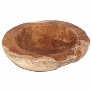 vidaXL Frutero JEPARA &Oslash; 30 cm Madera de teca maciza Redondo