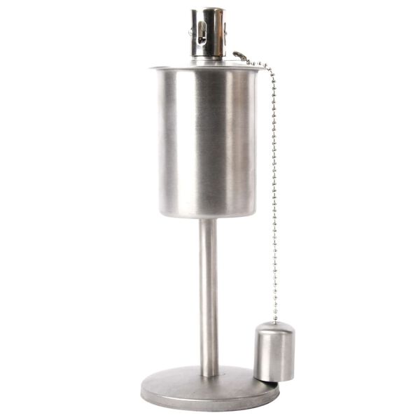 Esschert Design Antorcha de aceite de pie acero inoxidable