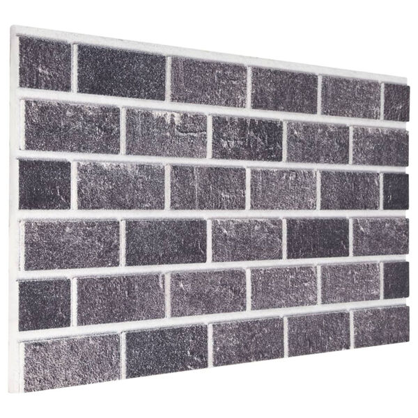 vidaXL Paneles de pared 3D diseño de ladrillo 10 uds EPS negro y gris