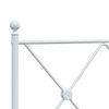 vidaXL Estructura cama sin colch&oacute;n con estribo metal blanco 137x190 cm
