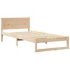 vidaXL Estructura de cama Natural 90 x 200 cm Madera de pino macizo
