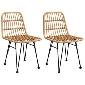 vidaXL Sillas de jard&iacute;n 2 unidades rat&aacute;n sint&eacute;tico 48x62x84 cm