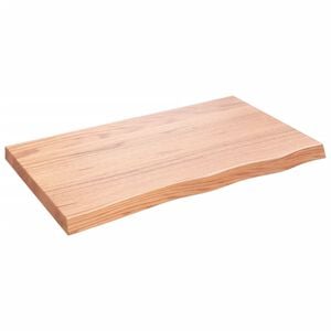 vidaXL Estante pared madera roble tratada marr&oacute;n claro 100x60x(2-6) cm