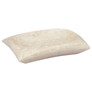 vidaXL Lavabo crema m&aacute;rmol 50x35x10 cm