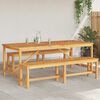 vidaXL Conjunto de Comedor de Jard&iacute;n 3 pcs Marr&oacute;n