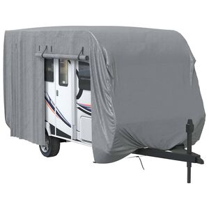 vidaXL Funda para caravana tela no tejida gris 460x250x220 cm