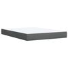 vidaXL Cama box spring con colch&oacute;n tela gris oscuro 140x190 cm