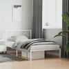 vidaXL Estructura cama sin colch&oacute;n con estribo metal blanco 107x203 cm