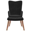 vidaXL Sill&oacute;n de relax con taburete terciopelo negro