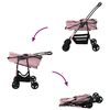 vidaXL Carrito Plegable para Mascotas Ajustable Rosa 81 x 47 x 99 cm