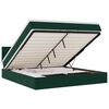 vidaXL Estructura de cama otomana con colch&oacute;n verde oscuro 180x200 cm