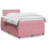 vidaXL Cama box spring con colch&oacute;n terciopelo rosa 120x200 cm