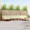 vidaXL Conjunto de sof&aacute;s de exterior con coj&iacute;n 8 pcs Natural y Crema