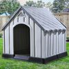 vidaXL Caseta para perros gris 92x87x91 cm pl&aacute;stico