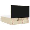vidaXL Estructura de cama otomana con colch&oacute;n tela crema 140x190cm