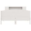 vidaXL Cama con estanter&iacute;a sin colch&oacute;n madera maciza blanca 150x200 cm