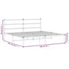 vidaXL Estructura cama sin colch&oacute;n con cabecero metal blanco 193x203cm