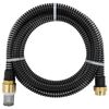 vidaXL Manguera de succi&oacute;n con conectores de lat&oacute;n PVC negro 29 mm 4 m