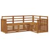 vidaXL Juegos de sof&aacute;s 4 pcs Natural Madera de Acacia S&oacute;lida