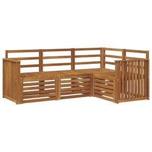 vidaXL Juegos de sof&aacute;s 4 pcs Natural Madera de Acacia S&oacute;lida
