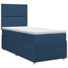 vidaXL Cama box spring con colch&oacute;n con cabecera Azul 80 x 200 cm Tela