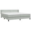vidaXL Cama box spring con colch&oacute;n terciopelo gris claro 180x210 cm